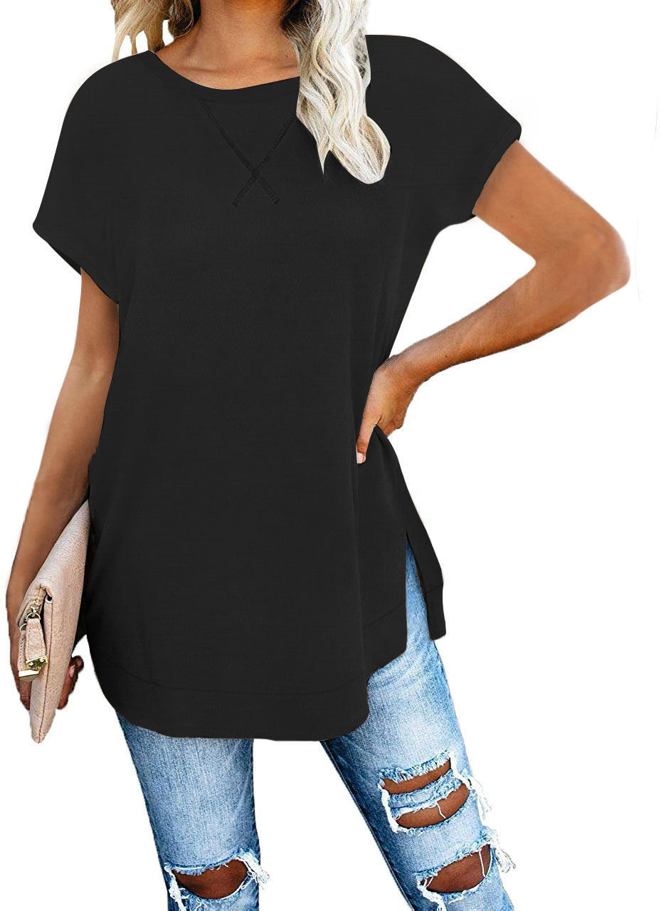 Women’s Polyester Short Sleeve Casual T-Shirt – Loose Fit