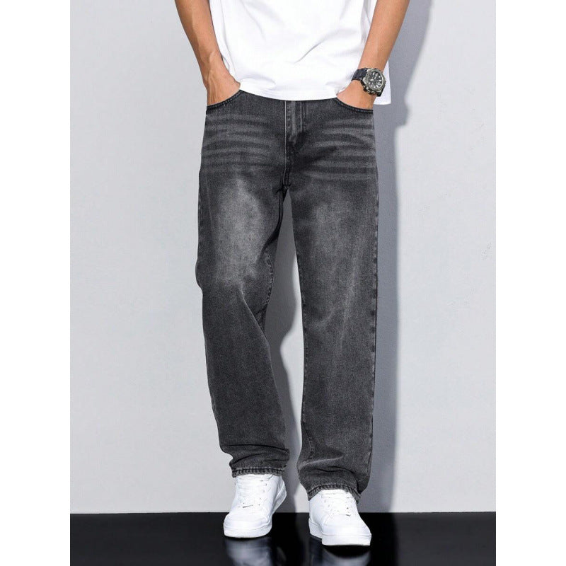 Men’s Straight-Leg Double Belt Polyester Pants