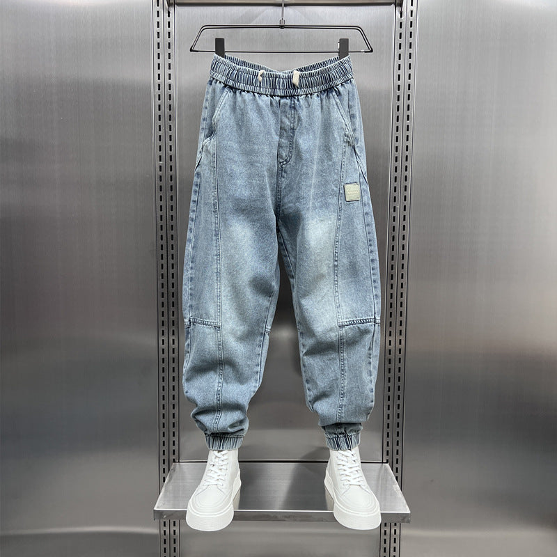 Men’s Mid Waist High Elasticity Cropped Pants