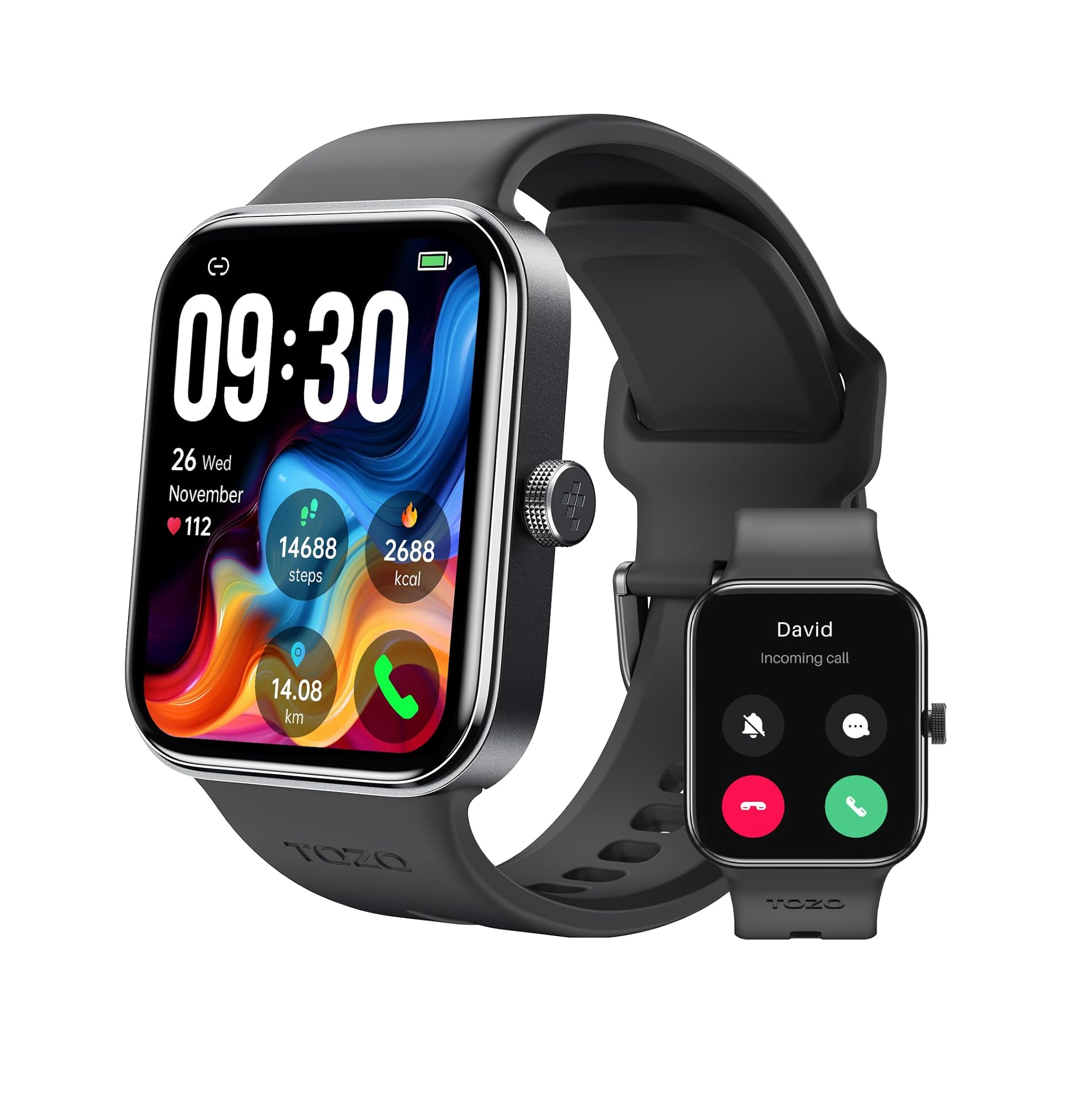 S4 AcuFit One Smart Watch 1.78" AMOLED Screen – For Men & Women