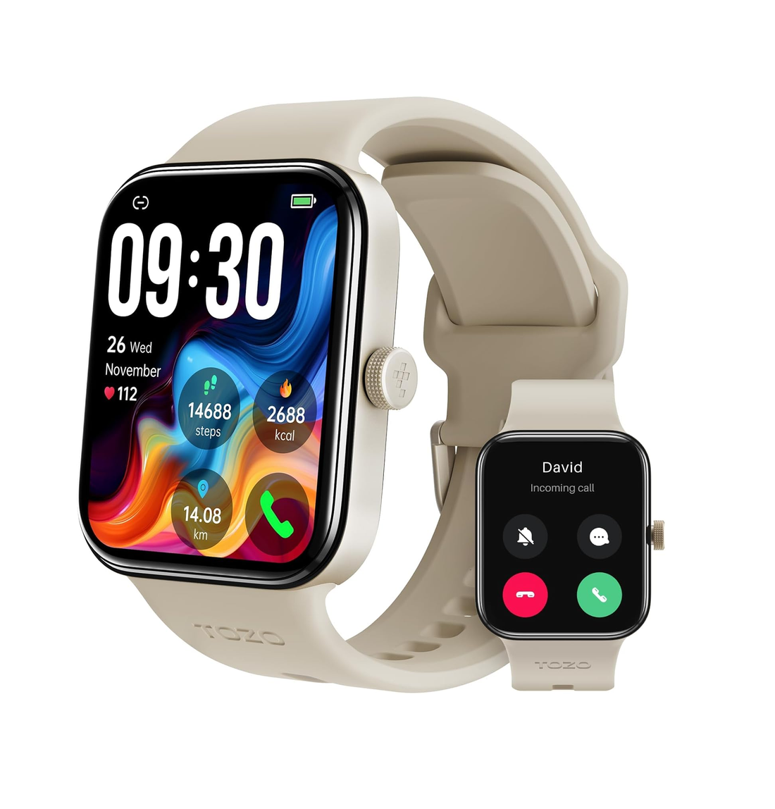 S4 AcuFit One Smart Watch 1.78" AMOLED Screen – For Men & Women